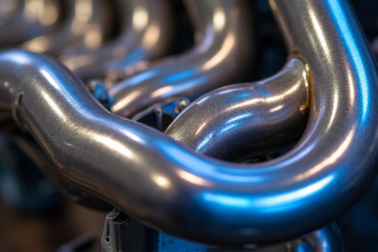 Handgemaakt RVS uitlaatsysteem met perfecte lasnaden